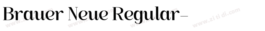 Brauer Neue Regular字体转换